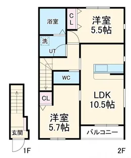 VERTEX市原II【2階】の間取り