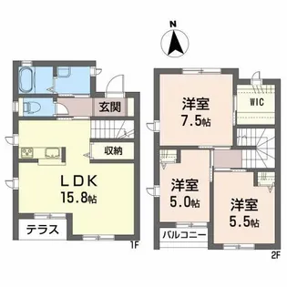 メローハイツ A【1階】の間取り