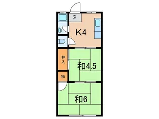 グリーンハイツ垂水【2階】の間取り