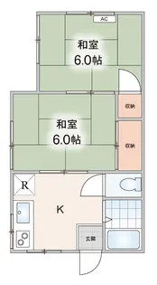 第2たつみ荘【2階】の間取り