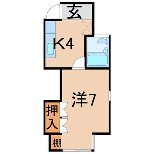 カーサもとうち【1階】の間取り