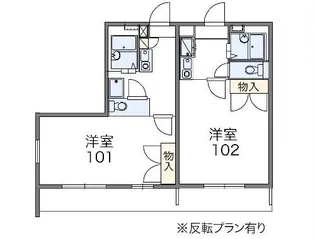 レオパレスクラージュ【1階】の間取り