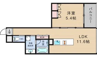 オービットステージ北堀江【4階】の間取り