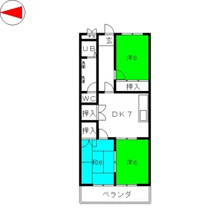 スカイハイツ・イトー【1階】の間取り
