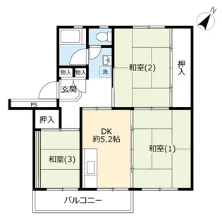 UR西上尾第一【5階】の間取り