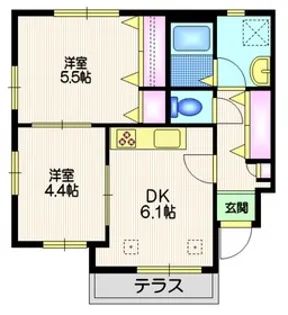 POLARIS【1階】の間取り