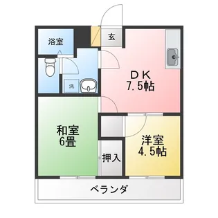 メゾンブランシュ三ツ池B【3階】の間取り