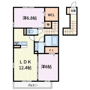 La・Luce Keyaki【2階】の間取り