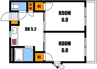 クイーンヤード長束【2階】の間取り