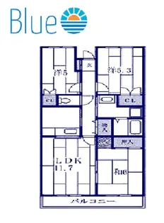 クレセール二俣川【2階】の間取り