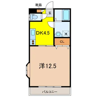 ウィングヴィラ枝野C棟【2階】の間取り