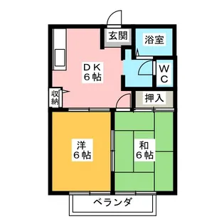 カーサA【2階】の間取り