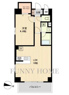 ベルメゾン若林【1階】の間取り