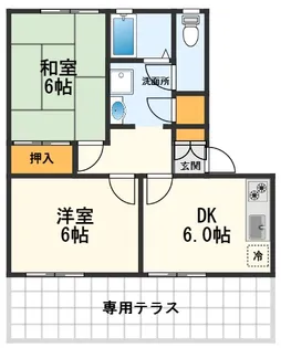 ハイツファミールB棟【1階】の間取り