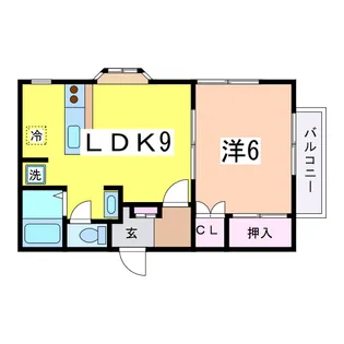 スペリオール白山浦【2階】の間取り