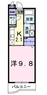 カルムメゾン弐番館【2階】の間取り
