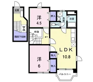 サンライトヒルB【2階】の間取り