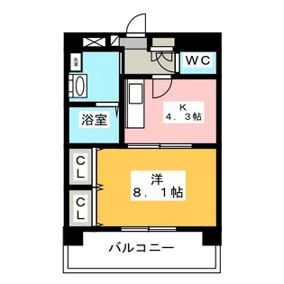 メゾン ドゥ 城北【4階】の間取り