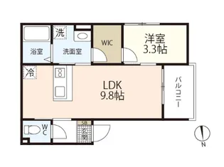 【仮】レガーレ七日市【2階】の間取り