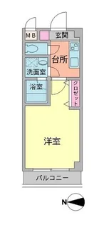 アクアブルーハイム【4階】の間取り
