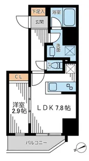 ザ・パーククロス門前仲町【9階】の間取り