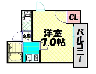ノールプレール新町【7階】の間取り