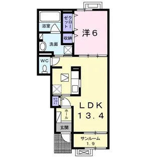 シャンティIIA【1階】の間取り