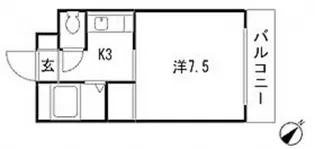 グランディール猿猴橋【3階】の間取り