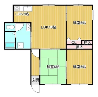 オーエイビル【1階】の間取り