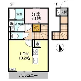 トリシアルミエール【2階】の間取り