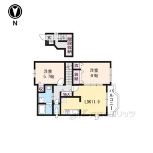 ラぺジーブル2【2階】の間取り