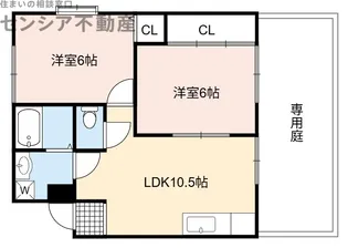 レジスコート今津中【1階】の間取り