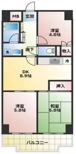 ポレール石神井【4階】の間取り