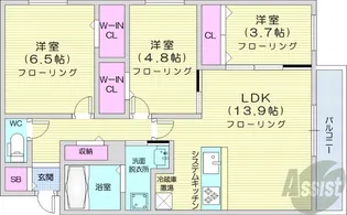 SPARKLE 裏参道【2階】の間取り