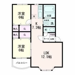 グランシャリオ【2階】の間取り