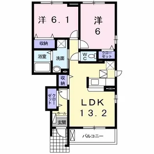 グローヴ オ シトラス【1階】の間取り