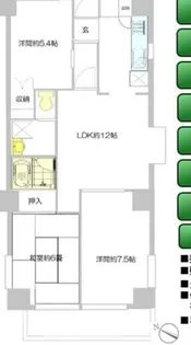 マンションVIP日本橋浜町【6階】の間取り