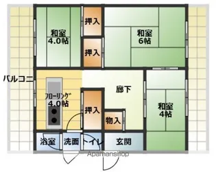 MS北島B棟【4階】の間取り