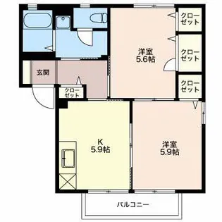 フォーレスパルK【2階】の間取り