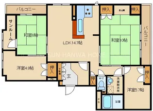 メゾンドール清水【3階】の間取り