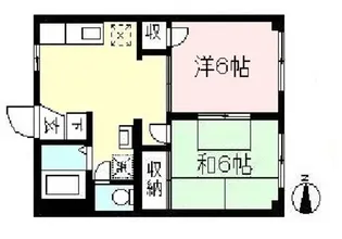 リバーハイツB【2階】の間取り