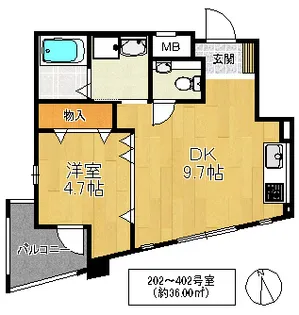 COURT HOUSE【4階】の間取り