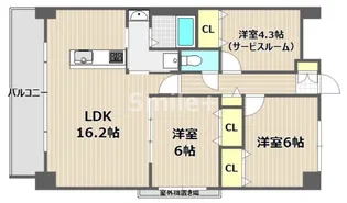 クレール今 EAST【7階】の間取り