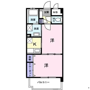 ロジュマン・三央【1階】の間取り