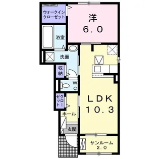 ルミエール・アミ【1階】の間取り