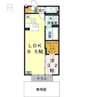 シャルマンコート楠葉【1階】の間取り