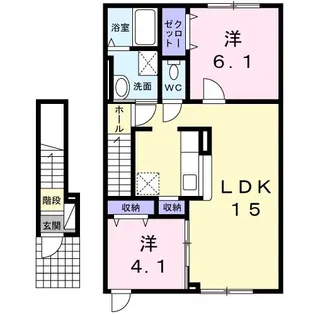 フラン コリーヌ【2階】の間取り