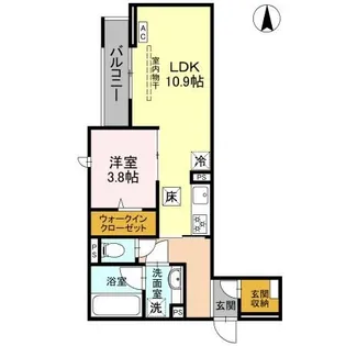 D-Gran 江木町【1階】の間取り