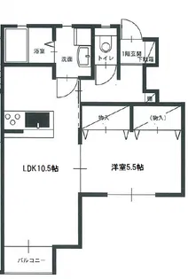 クレア 北棟【1階】の間取り