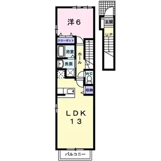 オプティミストB【2階】の間取り